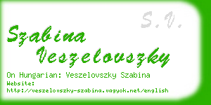 szabina veszelovszky business card